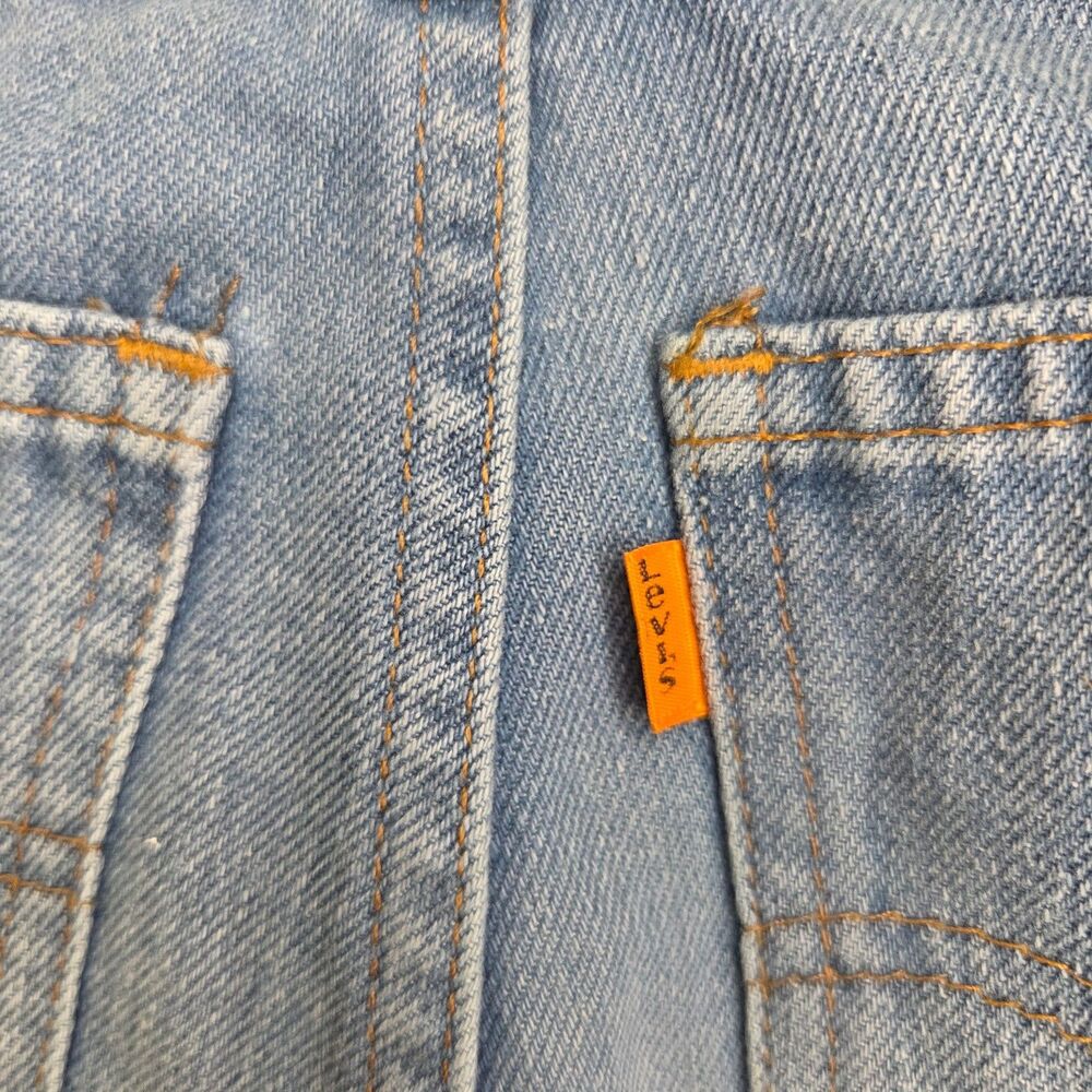 80s Levi Orange Tab Boys Cut Off Jean Shorts - Picture 4 of 8